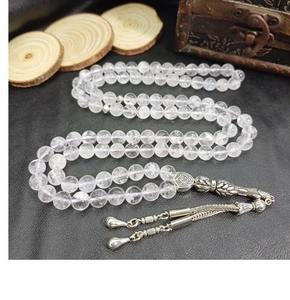 Joyería Árabe con Cuentas de Piedra, Tasbih Turco de 33 Cuentas, Cuentas de Oración Islámicas, Misbaha Musulmana, Sibha con Colgante de Borla - Product Image 6