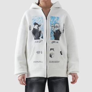 Custom Streetwear 100% Cotton <b>Hoodie</b> High Quality <b>Jujutsu</b> <b>Kaisen</b> Zipper Unisex <b>Hoodie</b> <b>Hoodie</b> Oversized Cropped Pullover <b>Hoodie</b> - Product Image 4