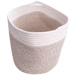 ตะกร้าเชือกสานตะกร้าซักผ้าพร้อมด้ามจับดีไซน์ผ้าฝ้ายสินค้ามาตรฐานขายดี - Product Image 5