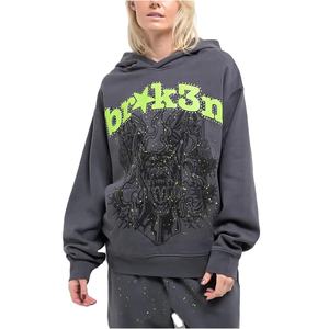 Sudadera Unisex Extra Grande con Pedrería, Estilo Pullover Grueso, Logotipo Personalizado con Transferencia Térmica - Product Image 5