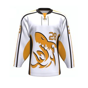 Maillot d'entraînement en maille unisexe Vêtements de sport Pantalon de hockey sur glace pour adulte avec impression numérique Maillot de hockey à sublimation OEM Chemises de hockey sur glace - Product Image 6