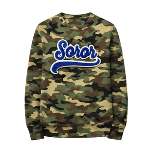 Sweat-shirt à col rond Camo Zeta Phi Beta Soror, inspiré des fondatrices, sororité grecque, femme d'honneur, coton premium, écologique - Product Image 3