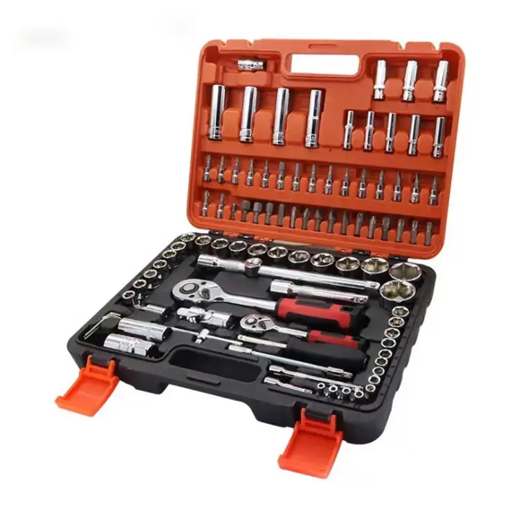 Manuel 94-Piece Auto Body Repair Tools Set with Sockets and Ratchet Wrench Including Drive Hex Tool Kit for Tool Sets Genre