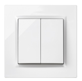 Interruttore doppio bianco S10 (Simon F1090397030) - Product Image 2