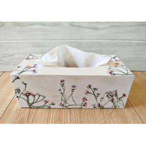 Boîte à mouchoirs décorative en bois émaillé de qualité supérieure, porte-serviettes et porte-mouchoirs pour salon et chambre à coucher - Product Image 1