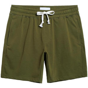 Pantalones cortos de chándal OEM para hombre para verano, ropa deportiva, tela de algodón, bolsillos en la cintura y costuras personalizables - Product Image 1