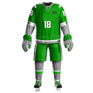 ชุดยูนิฟอร์มฮอกกี้น้ำแข็ง ผ้าโพลีเอสเตอร์ 100% น้ำหนักเบา ระบายอากาศได้ดี แห้งเร็ว เป็นมิตรกับสิ่งแวดล้อม บริการ OEM ออกแบบตามสั่ง - Product Image 1