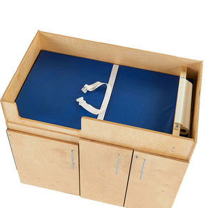 Cuna de Madera <span class=keywords><strong>para</strong></span> Guardería y Mesa <span class=keywords><strong>para</strong></span> Cambiar Pañales <span class=keywords><strong>con</strong></span> Espacio de Almacenamiento en Gabinete, Muebles Montessori <span class=keywords><strong>para</strong></span> el Cuidado del Bebé - Product Image 2