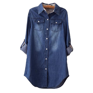 Nueva chaqueta vaquera para mujer, primavera otoño 2025, Camisa vaquera fina coreana para estudiantes, Chaquetas vaqueras de algodón de una sola botonadura para mujer, abrigo - Product Image 3