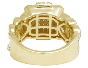 Gold Plated Cuban Style Iced Out Moissanite <b>Ring</b> <b>for</b> <b>Men</b> 925 <b>Silver</b> Hip Hop VVS Diamond Jewelry - Product Image 5