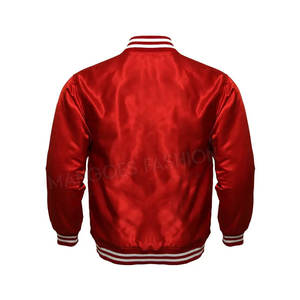 แจ็กเก็ตเบสบอลสำหรับผู้ชายผ้าซาตินสวมใส่สบายปรับแต่งได้ไฮสตรีท - Product Image 6