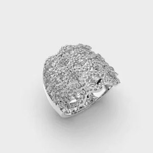 Queen Elizabeth Original Lab Grown Bague de fiançailles multi-pierres Bague de mariage de style princesse coupe marquise - Product Image 3