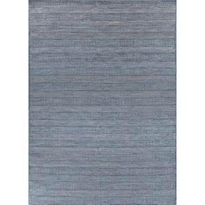 Abrash ADWV-13079 Blue Striped Wool & Viscose Flat Weave <b>Rugs</b> for Home Use - Product Image 1