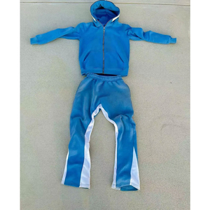 Premium Quality Drawstring Zipper Men's Winter Tracksuit Regular Fit 100% Cotton Breathable Quick Dry Solid Hip Hop - Product Image 3