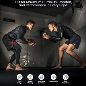 Pantalones cortos de boxeo personalizados de proveedor OEM para hombre, diseño transpirable para sesiones de entrenamiento de lucha con marca de marca privada - Product Image 5