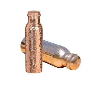 High Quality Best Selling Pure Copper Water Bottle for Yoga and Gym Use fom Indian Exporter and Supplier