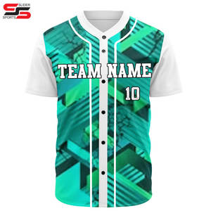 Maillot de baseball sublimé avec broderie pour hommes avec 100% maillots de baseball personnalisés - Product Image 1