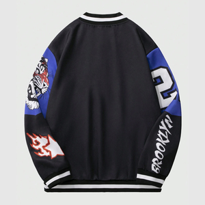 Moda para hombre Varsity Jacket Mezcla de lana Manga de cuero Béisbol Bomber Prendas de abrigo para deportes y ropa de calle - Product Image 2