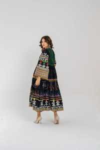 Vestido largo afgano acampanado personalizado cómodo hasta el suelo bordado encaje patrón sólido tela personalizada tamaños y diseños - Product Image 2