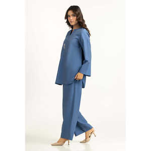 Conjunto Casual de Dos Piezas IPST-44808, Tela Twill Teñida, Tallas XXS a 3XL, Sin Cuello, Shorts, para Verano - Product Image 4