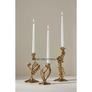 Tulip Flowers Designer High Grade <b>Gold</b> Plated Aluminum Casted Wedding Table Centerpiece Decoration <b>Candle</b> <b>Holder</b> From India - Product Image 4