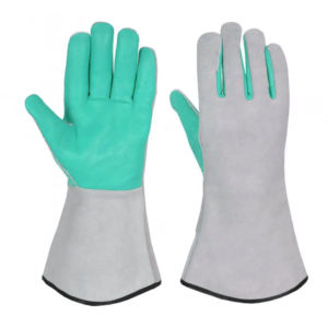 Industrial Anti-Spark Resistant Safety Gloves Natural Split Cowhide Grain Leather TIG Welding <b>Hand</b> <b>Arm</b> <b>Protection</b> - Product Image 3