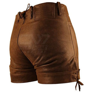 Pantalones cortos ligeros de cuero para hombre al por mayor, pantalones cortos cómodos de cuero para hombre, pantalones cortos de cuero para hombre personalizados para venta en línea - Product Image 4