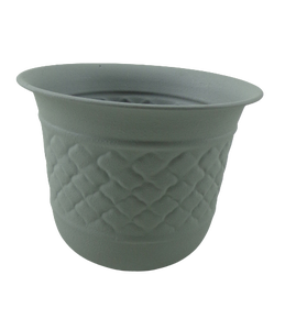 Garden Decorative Set of 2 Medium Metal Planter Grey Stone <b>Square</b> Shaped Planter <b>Pot</b> For Indoor & <b>Outdoor</b> Decoration - Product Image 3