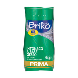 Linea Briko Intonaco a Base di Gesso per Interni e Ripristino Murature da Kg 4 - Product Image 1