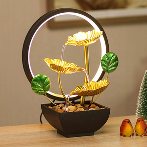 Vente d'usine <span class=keywords><strong>Fontaine</strong></span> d'eau d'intérieur Feng Shui, ornement de flux d'eau en métal porte-bonheur pour bureau, <span class=keywords><strong>fontaine</strong></span> de table Feng Shui - Product Image 4