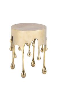 Modern Round Brass Coffee Table With Marble <b>Top</b> Contemporary Decorative Living Room Furniture - Product Image 1