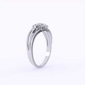 14K oro sólido de triple capa de laboratorio cultivado diamante media eternidad anillo Multi diamante mujeres y hombres compromiso boda aniversario anillos - Product Image 4