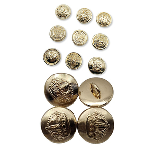 Custom Shank <b>Buttons</b> for Ceremonial Train Uniforms-Bronze/Zinc Alloy Custom Color & Size Washable - Product Image 1