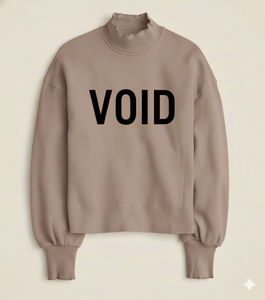 Sudadera Reversible con Cuello Alto Simulado y Logotipo Personalizado para Mujer, Sudadera Holgada de Manga Larga, Fabricante Pakistaní - Product Image 1