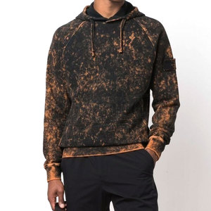 100% Cotton Men's Clothing Vintage Black Acid Wash Hoodies Men Oversized Hip Hop Sweatshirts Casual Pullover Hoodie - Product Image 1