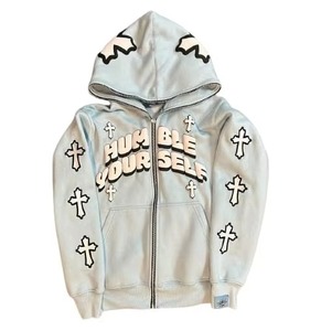 Sweat à capuche 100% coton personnalisable pour homme avec double capuche et fermeture à glissière pour temps froid - Product Image 5