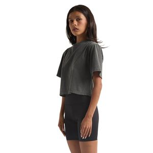 Femmes nouvelle mode haut court pour printemps été confortable Plaid tricoté vêtements mignon court longueur avant Logo imprimé plaine teint - Product Image 4