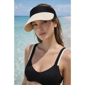 Crème solaire importée avec visière en maille pliable à velcro - Tennis - Chapeau de golf HSR2060 - Crème - Product Image 2