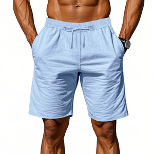 Shorts décontractés de haute qualité 350 grammes 100% coton grande taille pour hommes, fournisseur français uni et lourd de BD Mesh Gym Shorts" - Product Image 1