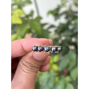 Black Pearl <b>Ring</b> <b>925</b> Sterling <b>Silver</b> Handmade Pearl <b>Ring</b> for Women Wholesale Jewelry Supplier - Product Image 1