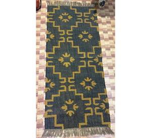Alfombra de yute de lana Kilim moderna hecha a mano, alfombra de área personalizada Durrie tradicional hermosa y sencilla, alfombra de cáñamo Oriental tejida a mano - Product Image 2
