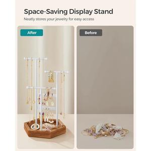 Белая стойка для ювелирных изделий на заказ, металлическая порошковая краска, розничная витрина, используемая в магазинах - Product Image 3