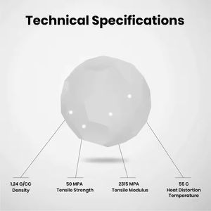 Numakers Meilleure qualité 1kg PLA Plus Blanc pur 1.75mm Filament d'impression 3D Tiges en plastique pour des impressions lisses, lumineuses et précises - Product Image 5