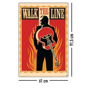 Modern Style Walk the Line <b>Poster</b> Black Frame Wall Decor Paper Art - Product Image 3