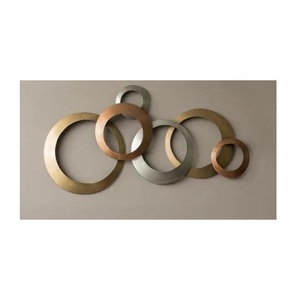 Jarrón de Pared Rectangular Hecho a Mano en Metal Dorado, Moderno y Elegante, para Sala de Estar - Product Image 6