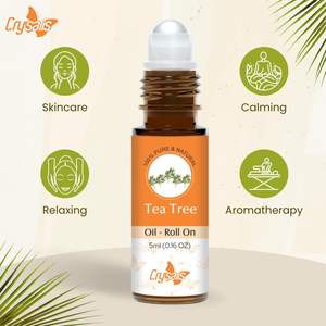 Crysalis Pure & Natural 5ml Roll-on Arbre à Thé Huile Essentielle pour Cheveux 0.16 FLoz - Product Image 4