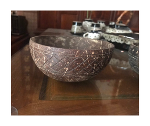 Premium Wholesale Handmade Engraved Coconut Shell <b>Bowls</b> Eco-Friendly Natural <b>Bamboo</b> <b>Bowls</b> Vietnam Export Factory - Product Image 4