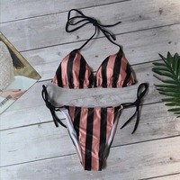 Maillot de bain deux pièces en tissu durable, style bikini pour femmes, vêtements de plage d'été, fournisseur en gros OEM
