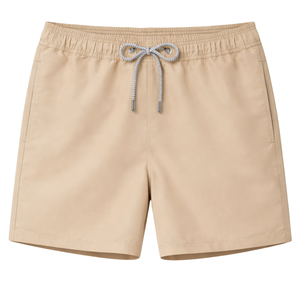 Shorts de bain décontractés pour hommes, séchage rapide, design léger avec taille élastique et cordon de serrage, idéal pour la plage, la piscine et les vacances - Product Image 1