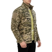 Veste polaire tactique chaude en polyester tricoté avec fermeture éclair, camouflage automne, pour l'extérieur, avec logo personnalisé et service OEM
